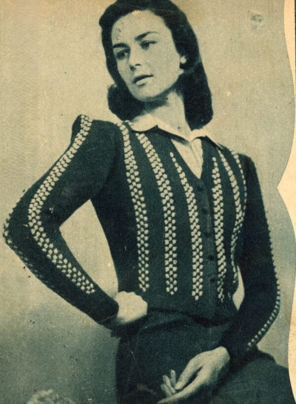 Damesvest met verticale strepen