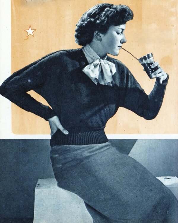 Damesjumper met aangebreide mouw