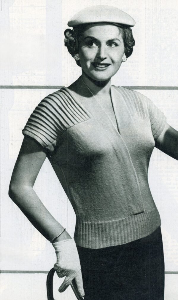 Zomerjumper met plissé garnering