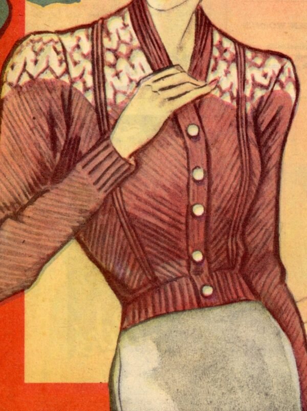 Blouse met jacquard rand