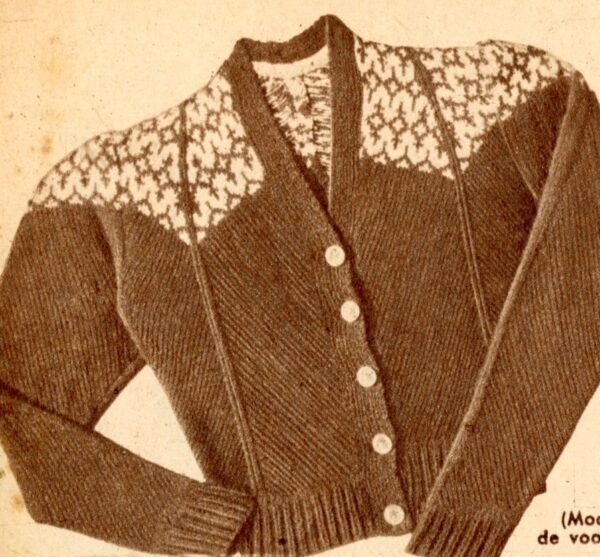 Blouse met jacquard rand