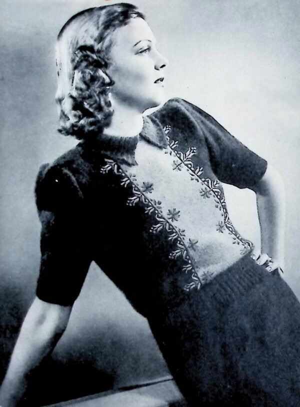 Damesjumper met een geborduurd motief