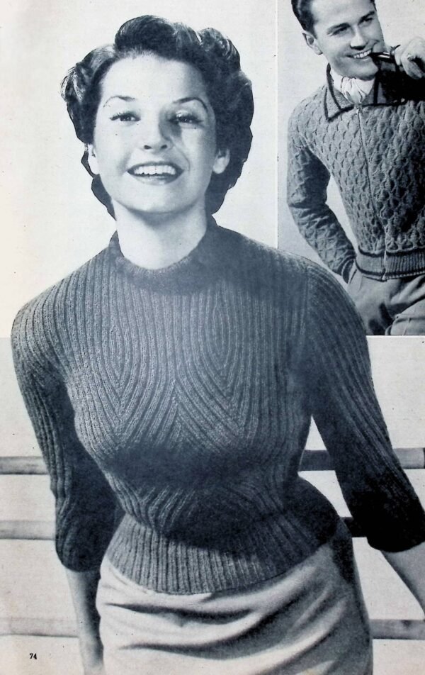 Damesjumper in reliefpatroon