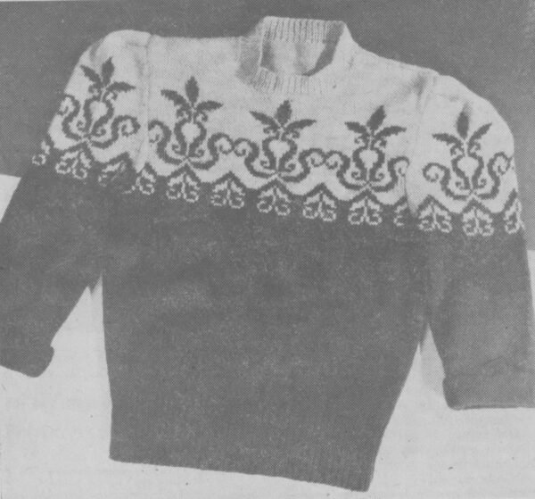 Damesjumper in Jacquart-breiwerk