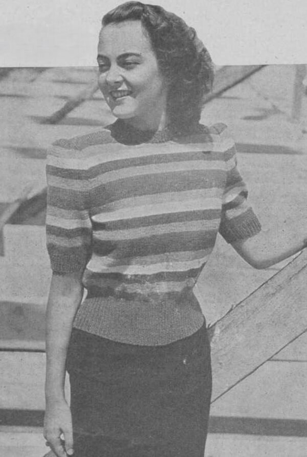 Gestreepte damesjumper