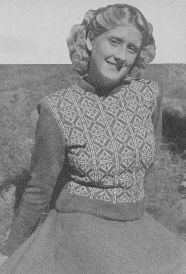 Damesjumper met ingebreid patroon