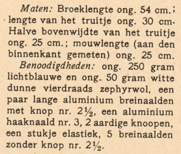 Slobpak met bijpassende muts
