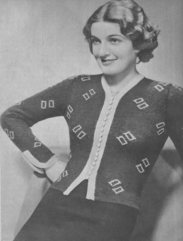 Damesjumper met gemaasde motiefjes