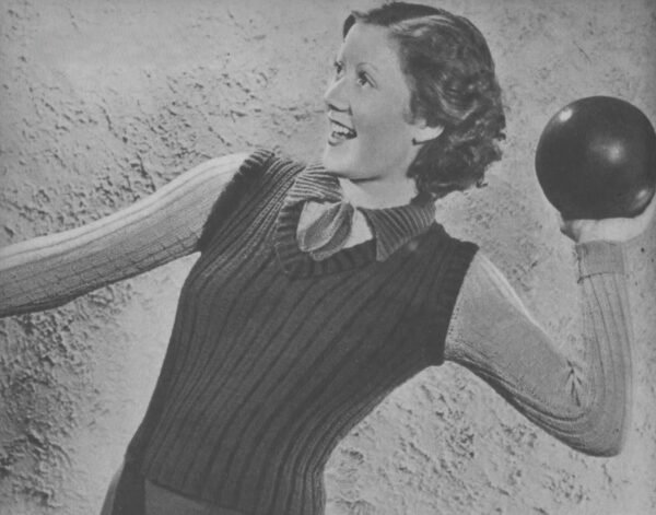 Damesblouse met bijpassende slipover