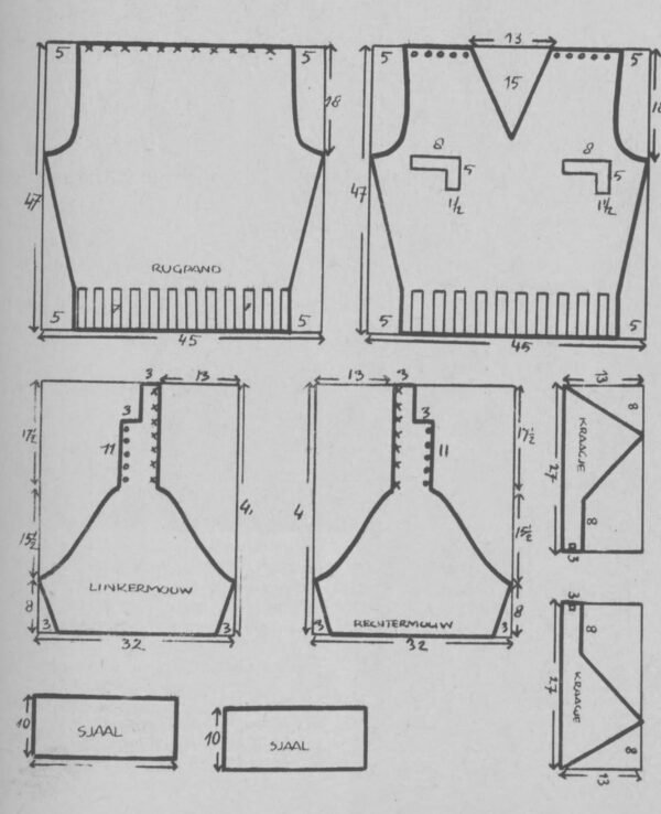 Damesjumper met gekleurde mouwen