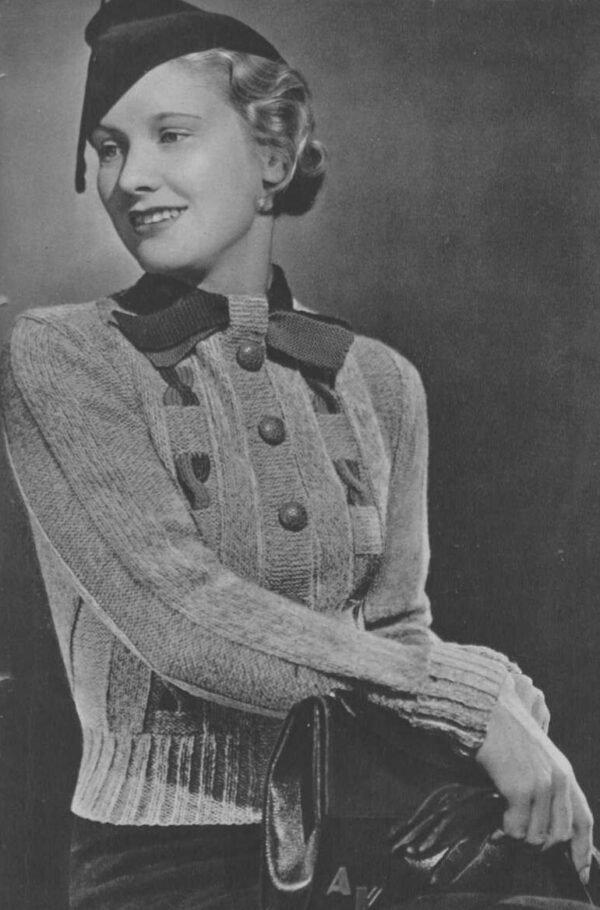 Vestjumper met kabelpatroon