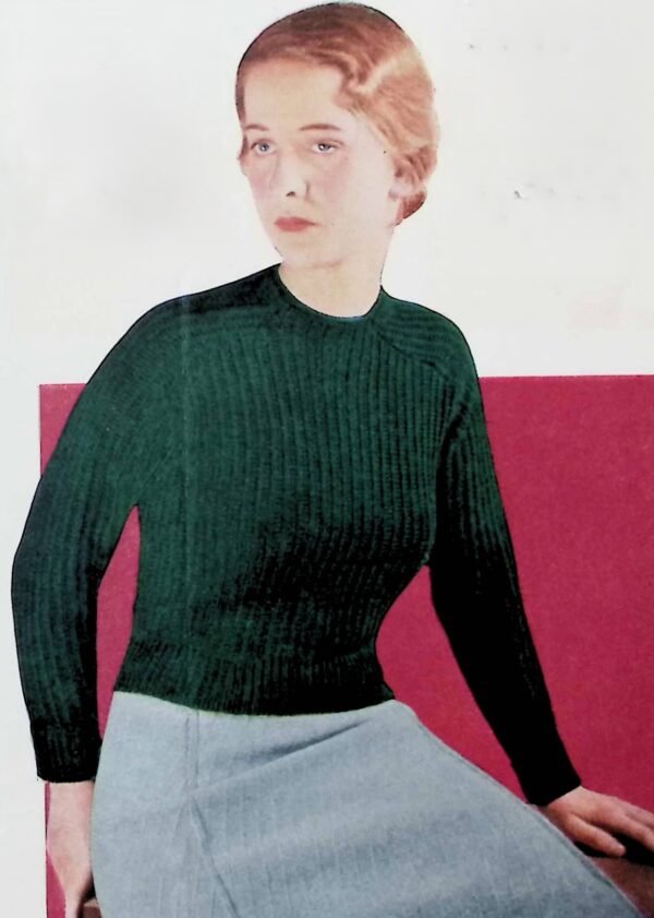 Foto D30T162 Damesjumper met raglan mouwen