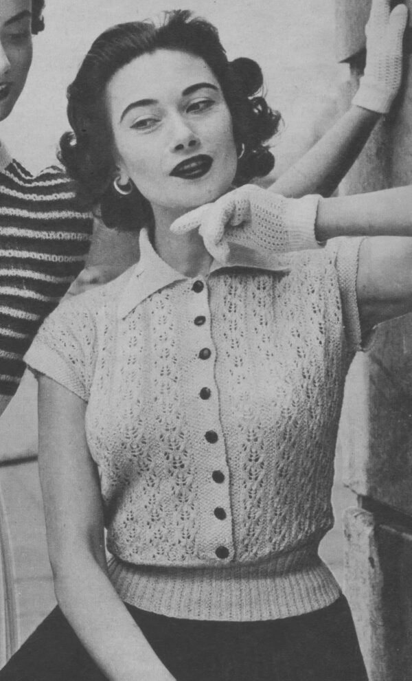 Damesjumper in ajourpatroon