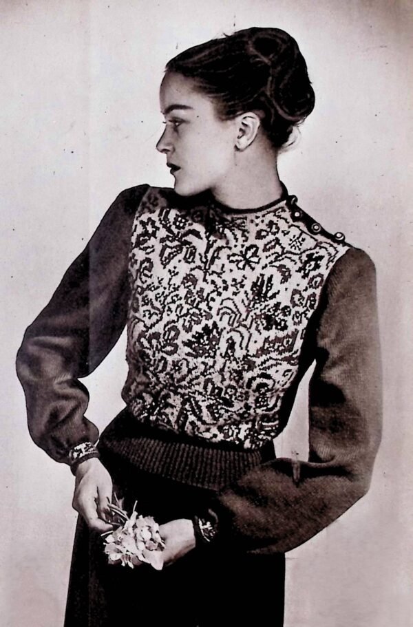 Damesjumper met ingebreide motieven