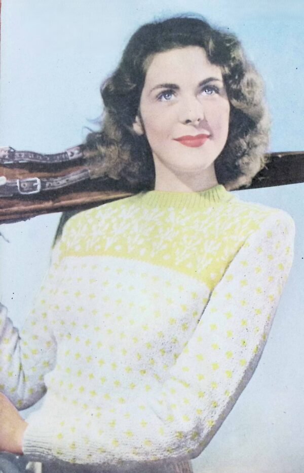 Foto 1 D40T199 Sportjumper in geel en wit