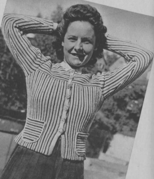 Foto 1 D40V114 Sportief gestreept damesjasje