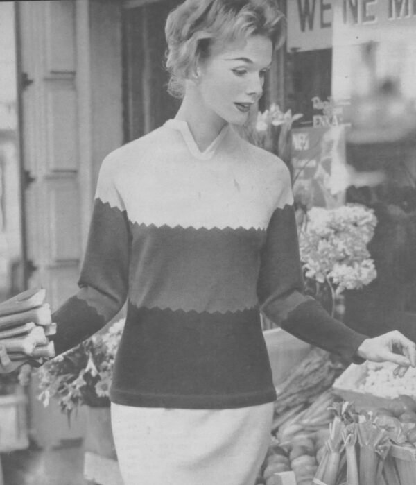 Foto 1 D50T023 Damesjumper in drie kleuren