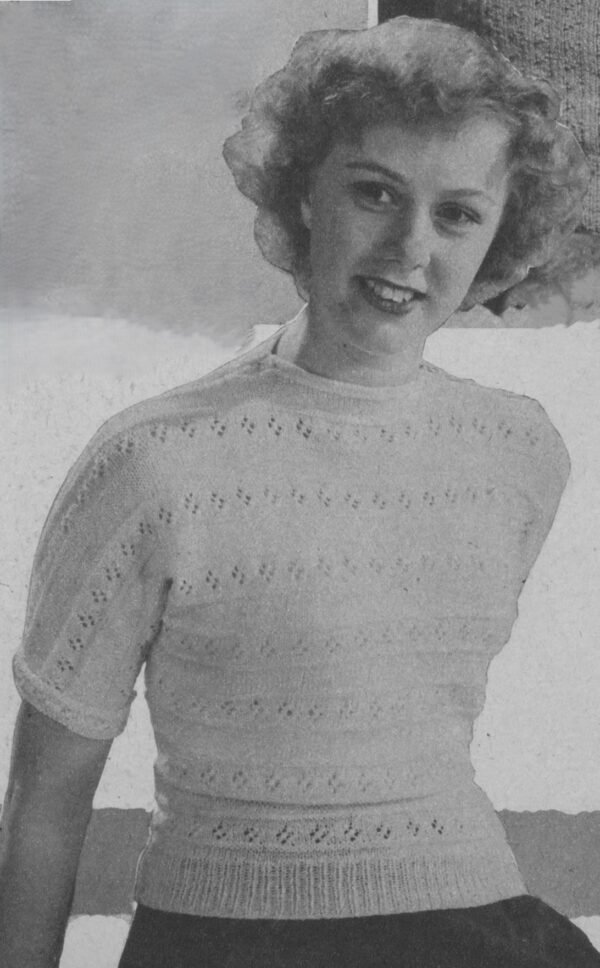 Foto 1 D50T257 Damesjumper in open patroon