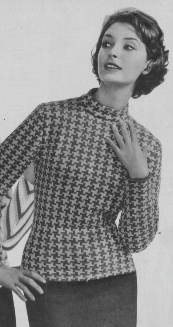 Pied-de-poule damesjumper