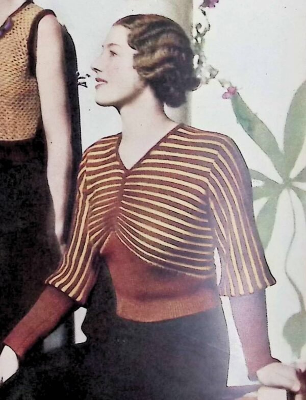 Foto D30T056 Gestreepte damesjumper