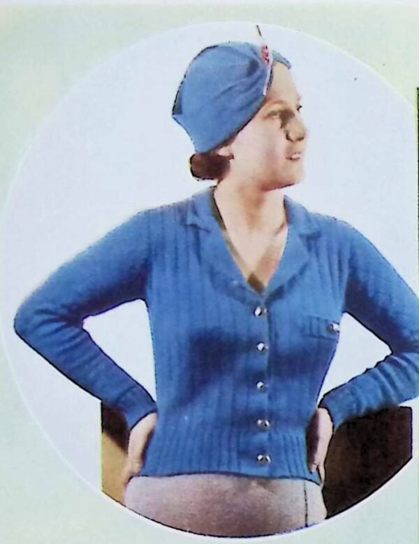 Foto D30V005 Damesjasje met gehaakt muts