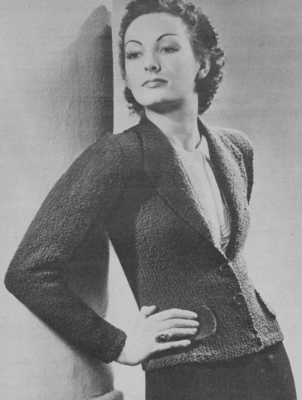 Foto D30V031 Gebreid damesjasje