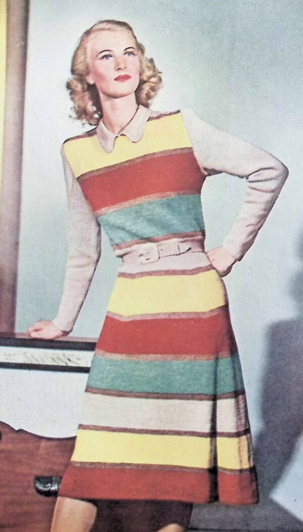 Fleurige jurk van wolresten