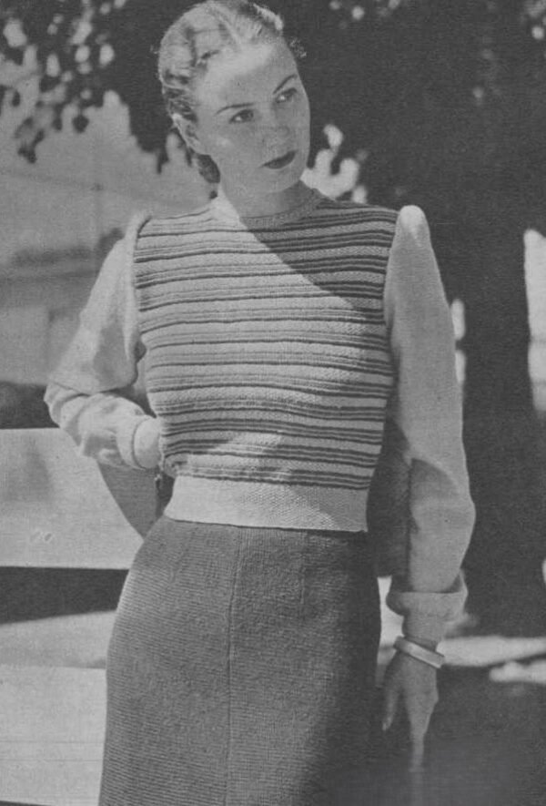 Damesjumper met streepjes