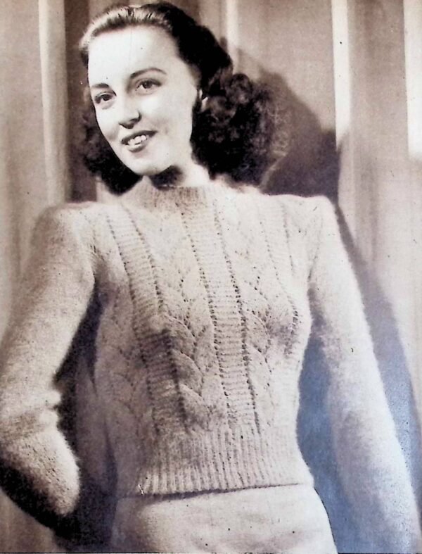 Foto D40T187 Damesjumper van angora wol