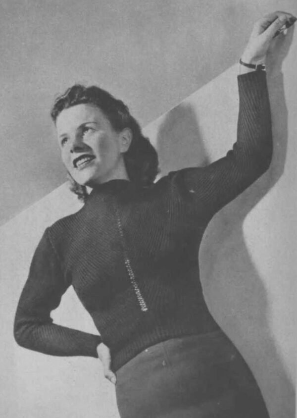 Foto D40T256 Damesjumper met rits aan voorkant