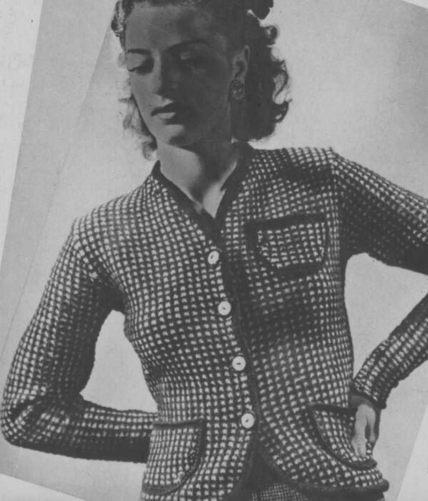 Foto D40V096 Geruit damesvest