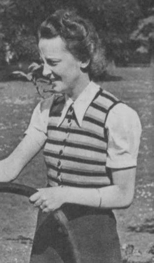 Gestreept damesvest zonder mouw