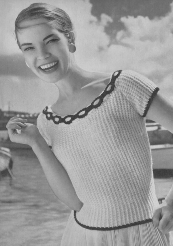 Zomerjumper met kabelgarnering