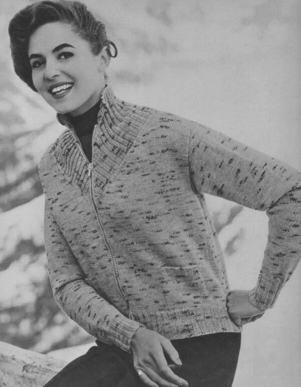 Damesspencer van genopte wol